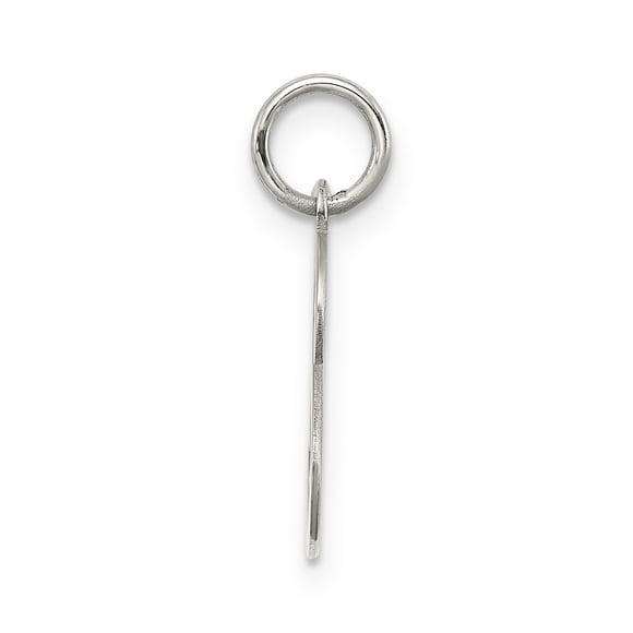 Sterling Silver Rhodium-plated Stamped Initial S Charm QC4163S (20mm x 12 to 14mm)