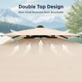 thumbnail image 3 of Alpha Joy 10x10ft Outdoor Patio Umbrella 360°Rotation Large Rectangle Offset Cantilever Double Umbrella with Crank Handle and 7 Tilt, Beige, 3 of 7