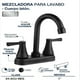 thumbnail image 3 of Mezcladora Lavabo Cuerpo De Latón Alfa Acabado Negro Mate Cisne, 3 of 3