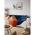 thumbnail image 6 of Navy Blue Burnt Orange Couch Cover for Dogs, Boho Art Modern Geometric Washable Sofa Covers Slipcover for Pets Dogs Futon Cover, Couch Recliner Covers, Oversized Chair Slipcover 71"x91", 6 of 9