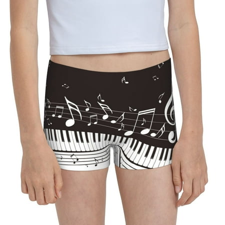 Pofeuu Piano Keys With Musical Notes Print Soft Cotton Girls Boyshort panties Toddler Underwear-X-Small