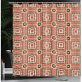 thumbnail image 3 of Ambesonne Tribal Shower Curtain, Geometric Ethnic Pattern Art, 69"Wx84"L, Dark Yellow Scarlet and Teal, 3 of 4