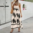 thumbnail image 2 of Womens Square Neck Boho Maxi Dress Casual Long Spring Summer Dresses Sundresses for Women Beach Vacation 2025 Khaki L, 2 of 9