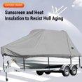 thumbnail image 4 of AREALER Boat Cover 11-22ft V-Shaped Yacht Dust Cover Rainproof Boat Cover Sunscreen Taffeta 190T Hull Protective Cover Durable Oxford Fabric Anti-Aging, 4 of 7