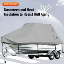 Boat Cover,Cover Durable Cover 11-22ft 17-19ft Boat Cover V-shaped Cover V-shaped Cover Rainproof 12 Fabric Sunscreen Taffeta 190t Boat Covers 11-22ft V-shaped Xinzy