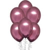 Flamingo Metallic Chrome Satin Luxe Latex Balloons, 11in, 6ct