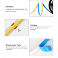 thumbnail image 2 of 12V  COB LED Strip Light 8mm PCB  width,3000K 16.4ft(5M) Flexible 3M Adhesive Tape, CRI>90 320 LEDs/M 7W/M Dotless High Density for Cabinet/Stairs/Shop DIY( Power Adaptor Included), 2 of 7