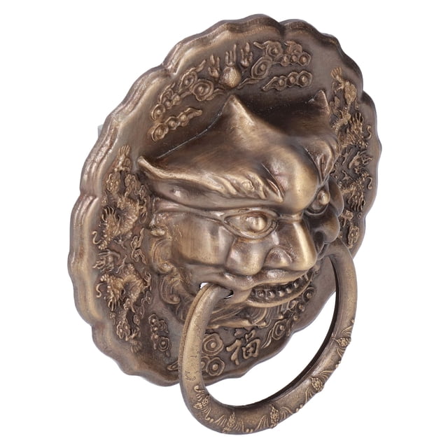 Anillo de tiro de puerta, Aldaba de puerta Material de latón Aldaba de puerta de bronce Aldaba de puerta con cabeza de animal Eficiencia maximizada