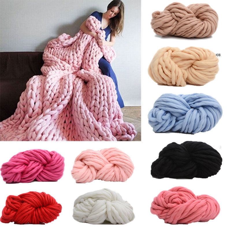 Big Knitting Wool Roving Knitted Blanket Chunky Super Thick Yarn
