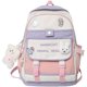 thumbnail image 1 of Mochila linda Mochila Kawaii para la escuela Mochila estética Kawaii Útiles escolares Mochilas lindas con accesorios (púrpura), 1 of 4