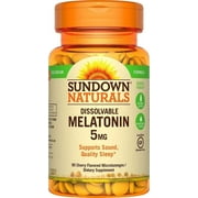 Sundown Naturals Melatonin Drug-Free Sound & Sleep Aid Cherry Flavor, 90 Ct