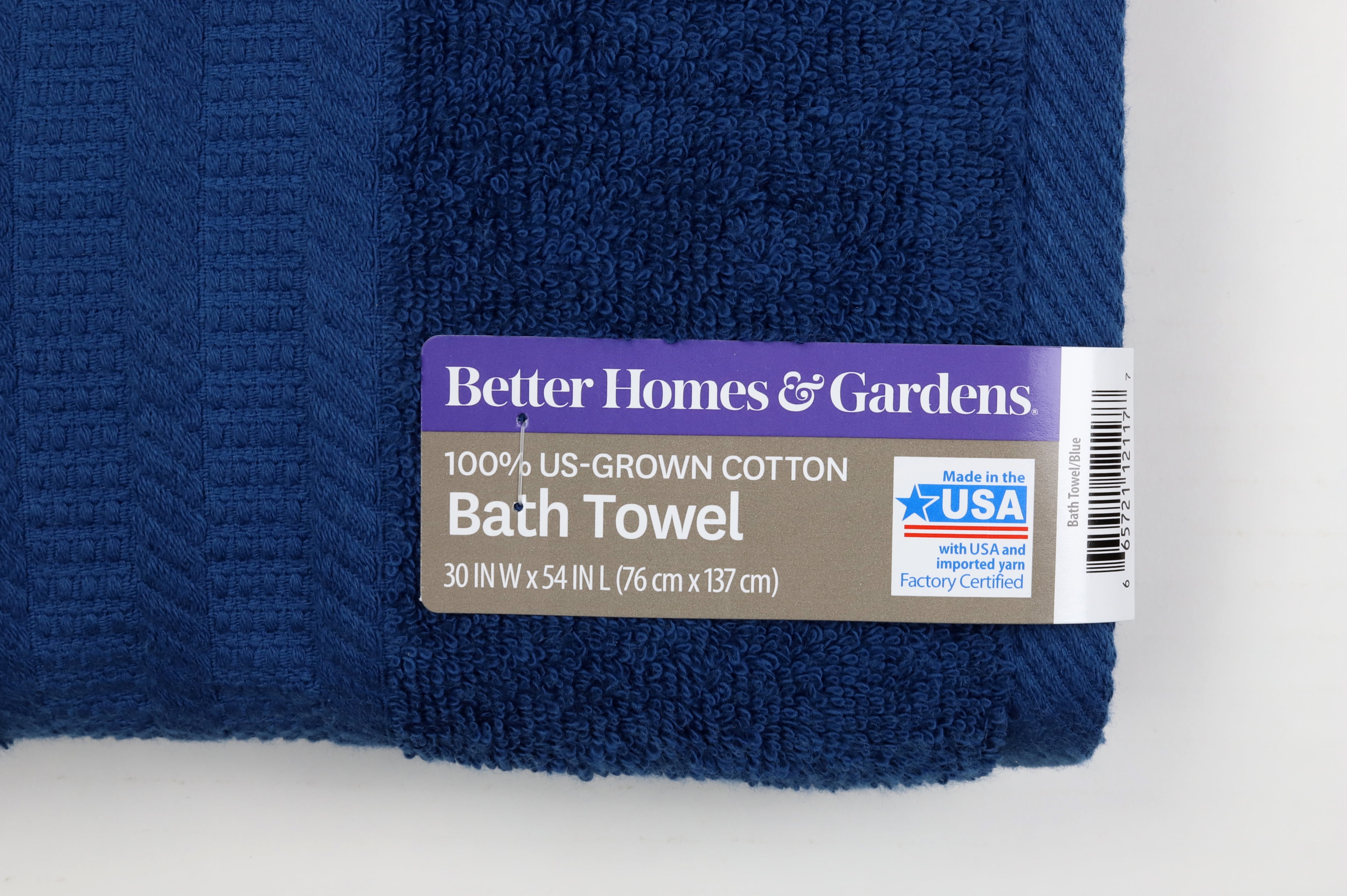 Better Homes & Gardens Bath Towel, Solid Blue