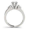 thumbnail image 2 of Earth Jewel 1.92 Ct Round Cut Lab Created Diamond Ring - Three Stone Double Prong Style in 14K White Gold Plated - Engagement and Wedding Jewelry for Women's Classic and Elegant Bridal Rings, 2 of 2