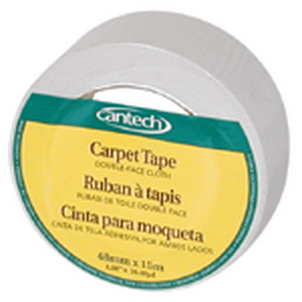 Cantech 38515 Double Face Carpet Tape 48 mm W x 15 m L x 11 mil T White