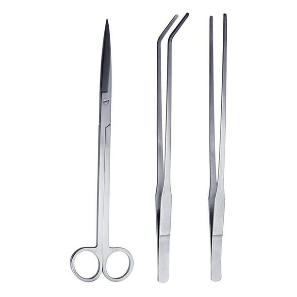Juego De Herramientas De Tijeras De Pinzas De Tanque De Acuario De Acero Inoxidable Para Recorte De Plantas Acuáticas De Tanque De Peces Speravity PT001352-00