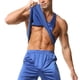 thumbnail image 4 of Camiseta de tirantes de cuello redondo para hombre, de color liso, holgada, deportiva, de fitness, con tirantes finos que absorbe el sudor, en forma de H, de nailon., 4 of 5