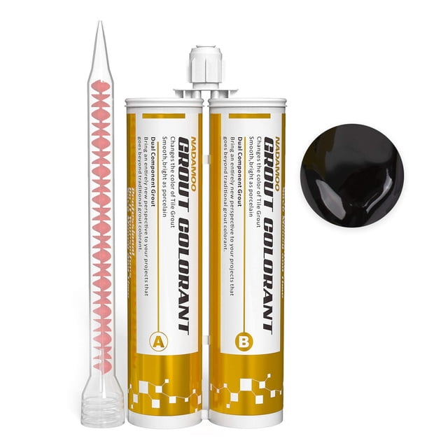 Lechada epoxídica NADAMOO negra, 400 ml, impermeable para lechada de azulejos