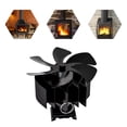 thumbnail image 3 of 6-Blade Flue Pipe Stove Fan Fireplace Wood Burning Heat Powered Stove Fan Home, 3 of 19