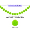 thumbnail image 2 of 2Pcs Felt Ball Garland Bright Green Garland Handing Balls 6.6Feet Long 30 Balls Party Banner Decor, 2 of 6