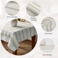 thumbnail image 5 of Sage Green Striped Table Cloth Waterproof Tablecloths, Rustic Green Stripe Modern Art Beige Tablecloth Dining Table Cover for Kitchen Party Tabletop Outdoor, Rectangle Tablecloth 60x84 Inch, 5 of 9