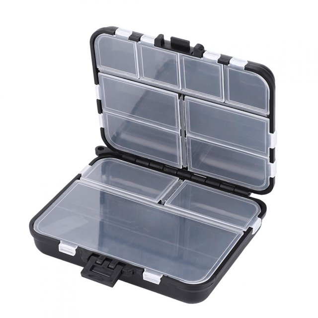 Soporte para Señuelos Mgaxyff Caja de Señuelos suave y resistente para El Hogar para atletas negro 11,5 x 9 x 3,5 cm