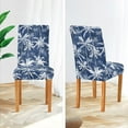 thumbnail image 5 of Palm Tree Pattern Blue Dining Chair Covers Set of 4, Stretch Kitchen Chair Slipcover Washable Removable Chair Covers Protector for Dining Room, Hotel and Ceremony, 5 of 6