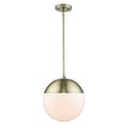 thumbnail image 1 of Golden Lighting 3218-L AB-AB 1 Light Pendant with Rod, Aged Brass, 1 of 1