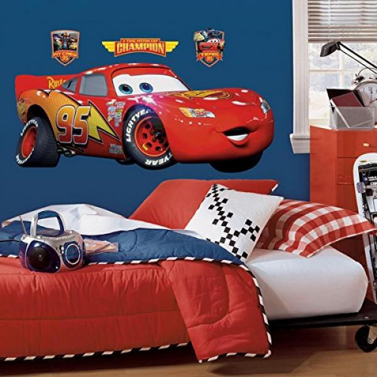 Disney Cars FatHead Jr Autocollant Mural-Lightning McQueen Racing auto-adhésif autocollant