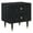 Black, variant on Riverbay Furniture 2 Drawer Geo Texture Nightstand in White