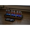 Nixie tube clock include IN14 tubes and plywood black case remote