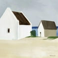 thumbnail image 3 of Stellar Design Studio 20x20 Black Modern Framed Museum Art Print Titled - Beach Huts 2, 3 of 5