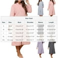 thumbnail image 3 of Roncen Women Plush Zipper Robe, Long Fleece House Coat Nightgown with Pockets Solid Bathrobe, 3 of 8
