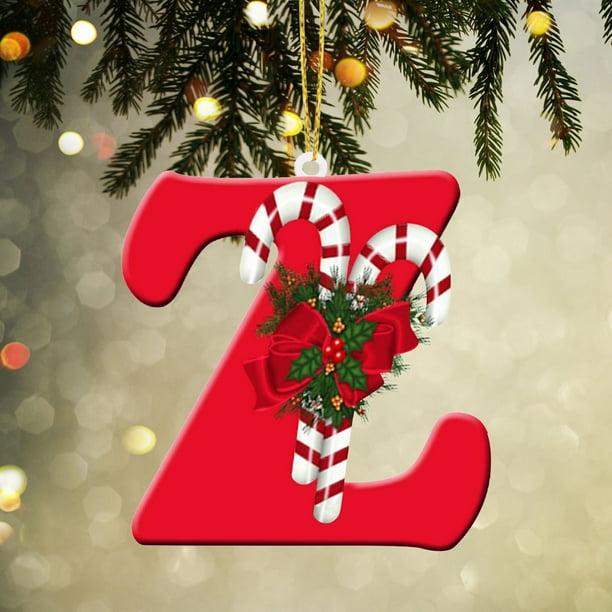 26 Letters Christmas Tree Decoration Pendant Christmas Tree Ornaments Personalized DIY Christmas Ornaments Christmas Decoration Xmas Tree Hanging Decor