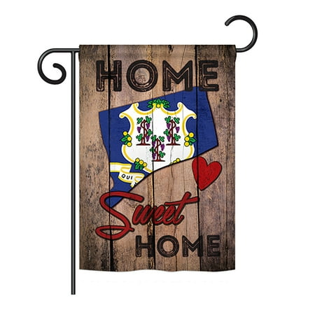 Ornament Collection - State Connecticut Home Sweet Home Americana - Everyday States Impressions Decorative Vertical Garden Flag 13