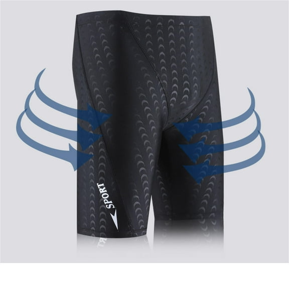 guisaled Men's Swim Jammers Athletic Training Swimming Trunks Quick Dry Compression Square Leg Swim Brief Jammer Swimsuit Clothing