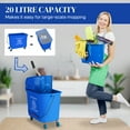 thumbnail image 4 of HOMCOM Seau à Vadrouille Compact avec Essoreuse sur Roues 5 Gallons, Bleu, 4 of 10