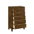 thumbnail image 6 of New Classic Furniture Ballard Wood 5-Drawer Chest in Walnut Brown, 6 of 7