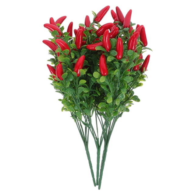 MOVTOTOP 4Pcs Faux Chili Pepper Plant PVC Foam Simulation Plant Style Homeowners Event Organizers