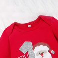 thumbnail image 3 of Styles I Love Unisex Infant Baby Boys Girls Santa Claus My 1st Christmas Red Long Sleeve Bodysuit and Striped Pants, Hat 3pcs Holiday Outfit (6 Months), 3 of 7