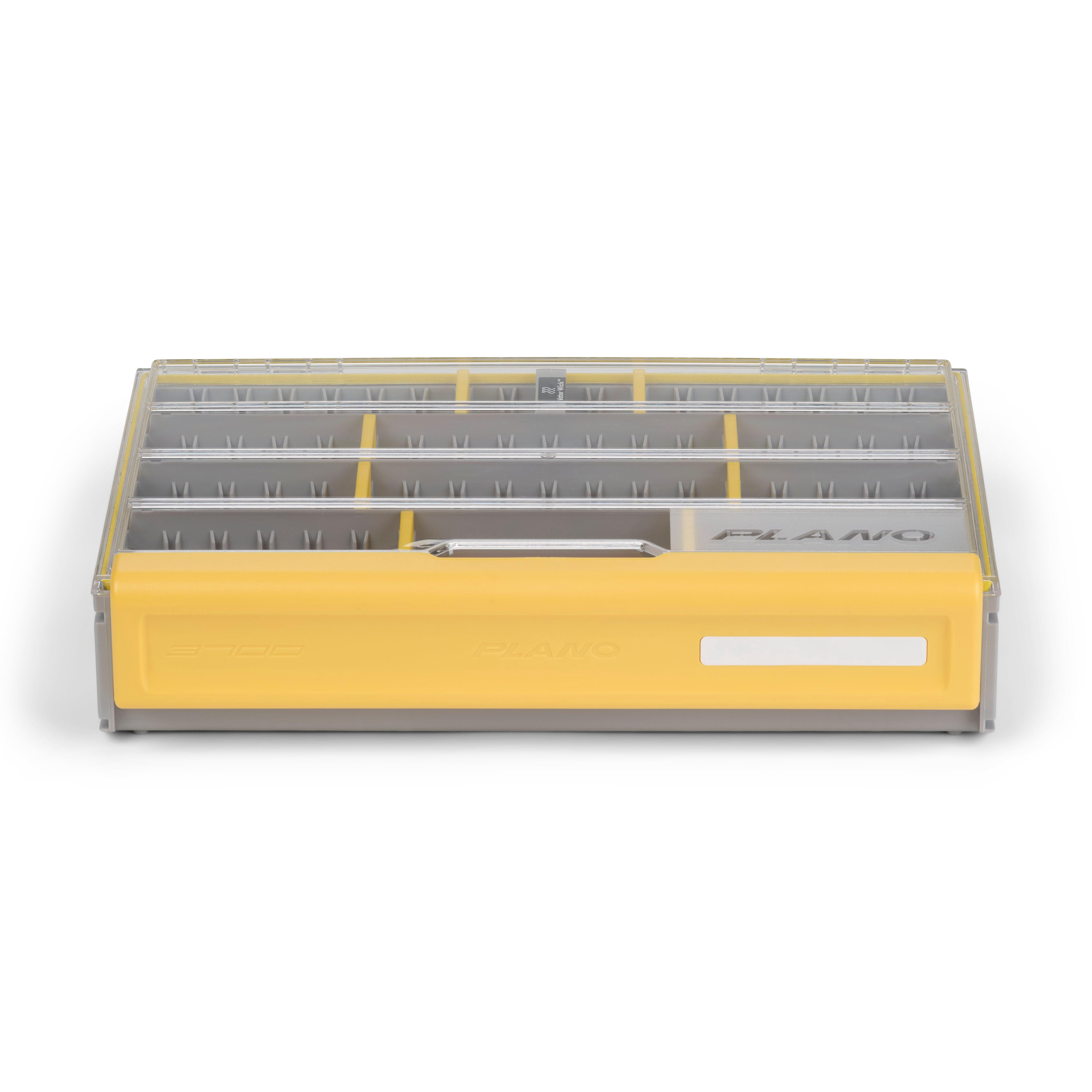 Plano EDGE Professional 3700 Deep Tackle Storage, Premium Tackle Organization with Rust Prevention, Dri-Loc watertight seal, Yellow/Clear