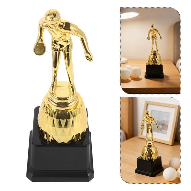 unbranded Trofeo Plástico Dorado Para De Tenis De Con
