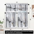 thumbnail image 6 of Marble Grey Kitchen Curtain Valance and Tiers, 3Pcs Abstract Marble Art Valance Set Gray Rod Pocket Curtain for Kitchen Window Modern Unique Patterns, 6 of 6