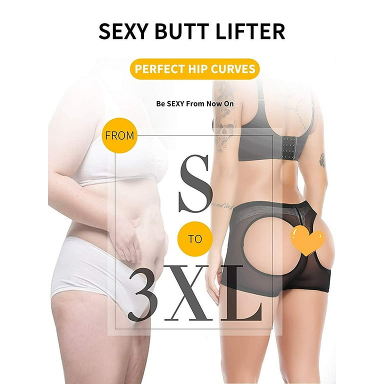 LEAPAIR Womens Sexy Butt Lifter Body Shorts Shapewear Tummy Control  Seamless Panties Plus Size S-3XL