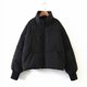 thumbnail image 1 of Chaqueta de algodón cálida y sencilla con cuello alto, informal, urbana y versátil para mujer, 1 of 6