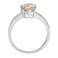 thumbnail image 2 of 1.5 ct Pear Cut Simulated Champagne Diamond Solitaire 18K White Gold Womens Engagement Ring, 2 of 4