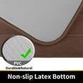 thumbnail image 4 of LAICAIW Memory Foam Bath Mat Large Size,60.2 x 24 Inches, Soft and Comfortable, Super Water Absorption, Non-Slip, Thick, Machine Wash, Easier to Dry for Bathroom Floor Rug, Brown, 4 of 7