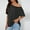 Black, variant on FDGIU Women's Off Shoulder Oversized T-Shirt - Short Sleeve Tee Summer Casual Beach Shirt Loose Fit Comfy House Outfits Spring Fashion
