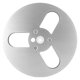 thumbnail image 1 of 1/4 7 Inch Empty Tape Reel Aluminum Alloy Wind Resistance 3 Holes Open Reel Sound Takeup Reel for Recording for Nab Silver, 1 of 4