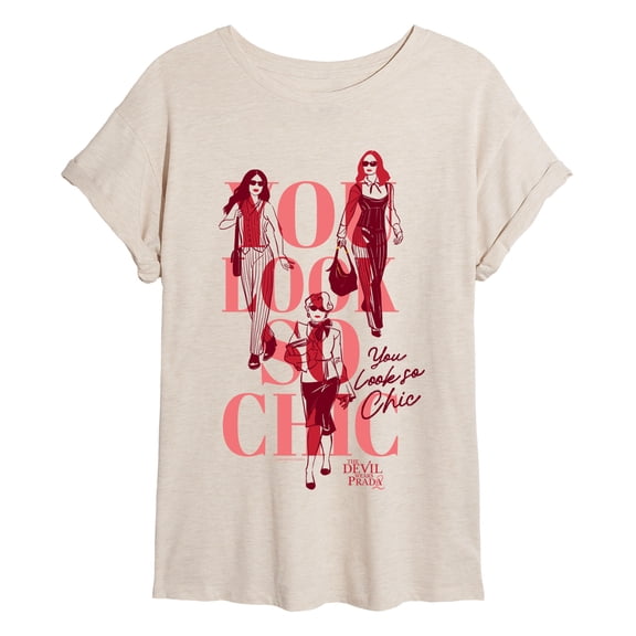 The Devil Wears Prada 2 - You Look So Chic - Juniors Oversized Graphic T-Shirt