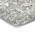 thumbnail image 2 of Jordan Manufacturing 18" x 19" Adair Gray Jacobean Rectangular Knife Edge Outdoor Chair Pad Seat Cushion with Ties (2 Pack), 2 of 9